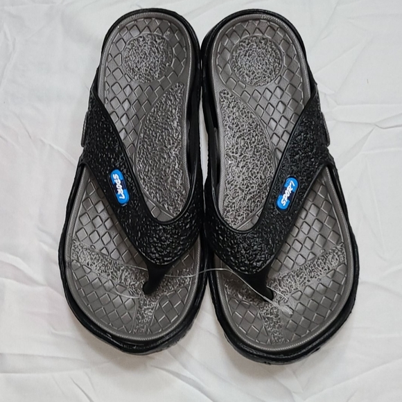 Flip-flops gray & black sandals - Picture 7 of 14